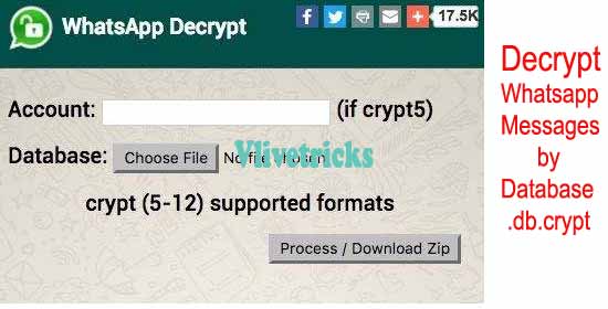 Decrypt Whatsapp Messages by Database .db.crypt