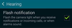 How to activate Camera Flash on Call in Samsung Mobile