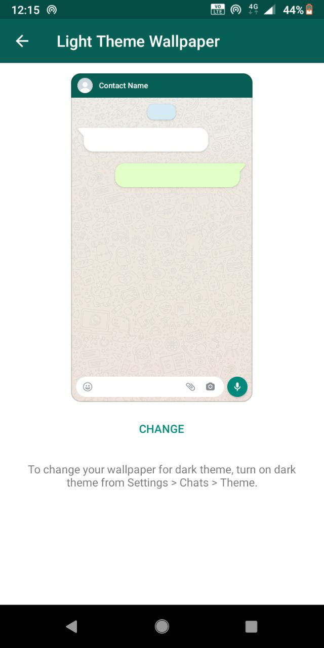 change chat wallpaper whatsapp