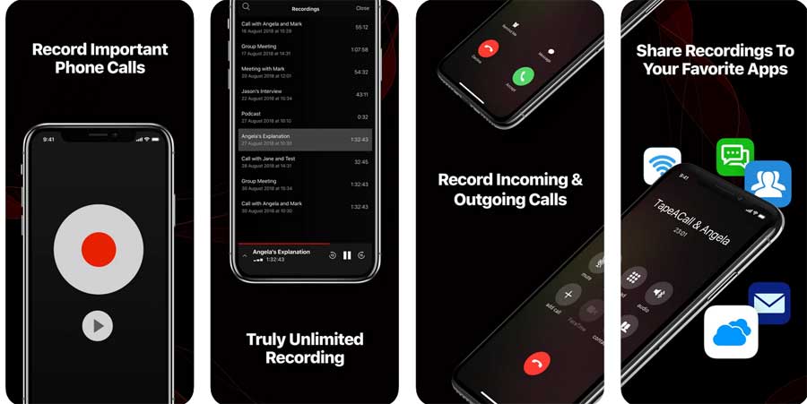 TapeACall iphone call recorder