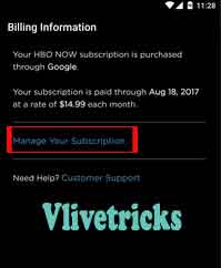 manage hbo now subscription