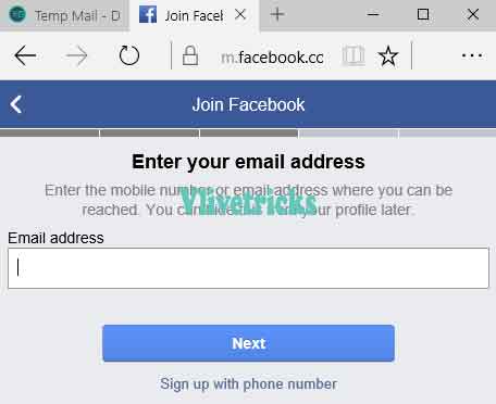 facebook-email-register