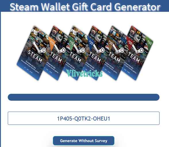 Steam Wallet Gift Card Free Code Generator No Verification Vlivetricks