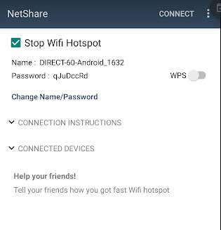 netshare wifi hotspot start