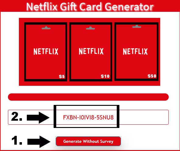 Netflix Gift Card Code Generator 2021 Generate Unused Codes Vlivetricks - roblox gift card generator online no survey