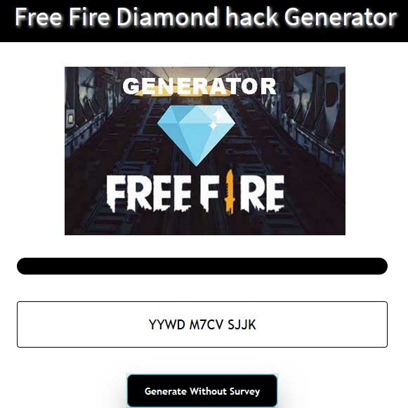 free fire diamond code