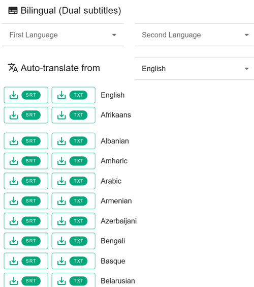 auto translated subtitles download