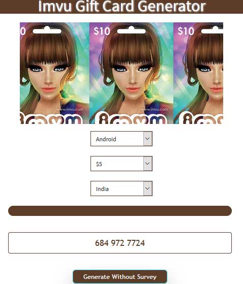 Imvu Gift Card Code Generator 2021 | Unlimited Free Imvu ...