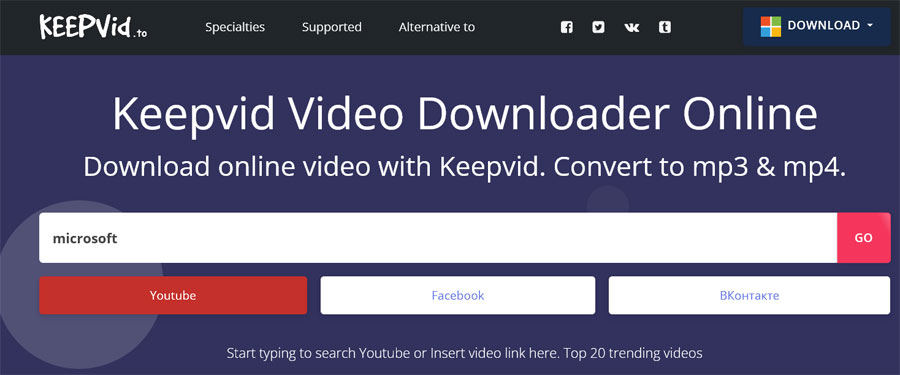 keepvid video downloader