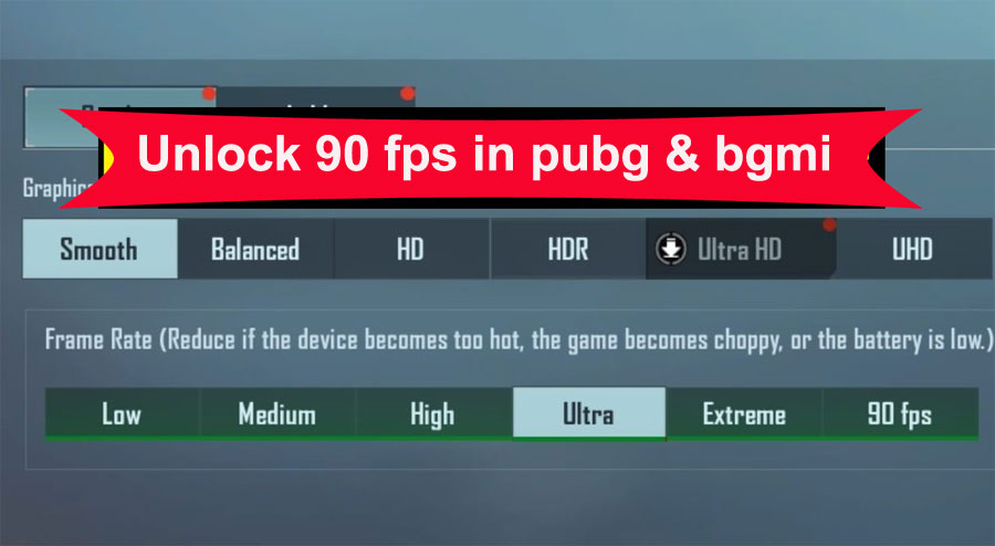 pubg hdr unlock 90 fps