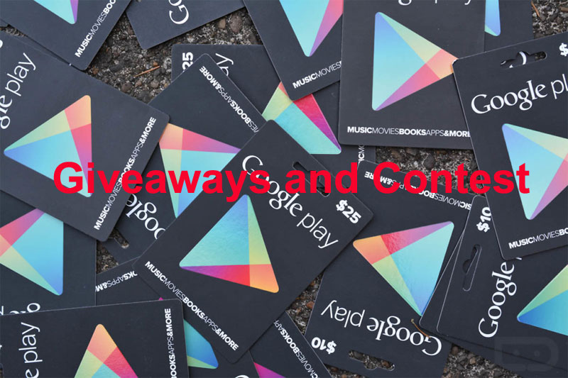 google play giveaways and contest