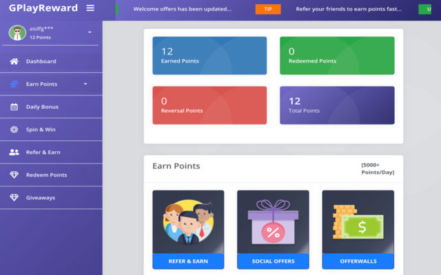 gplayreward dashboard