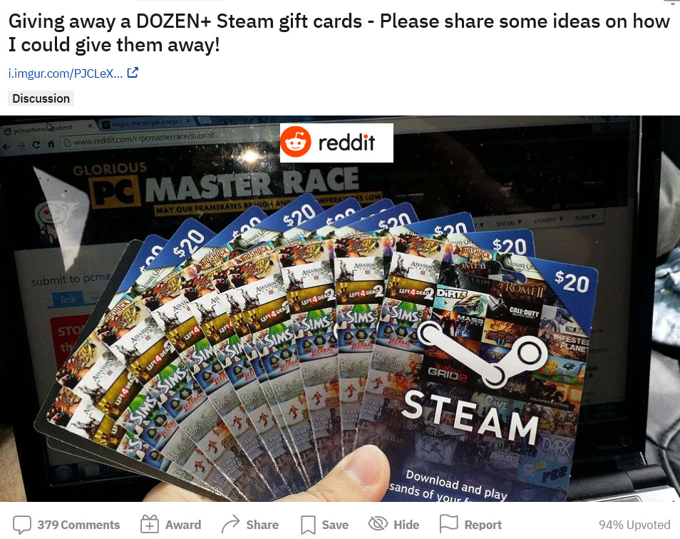Steam gift card  rSteam