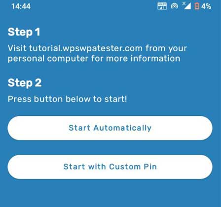 wps wpa tester custom pin enter